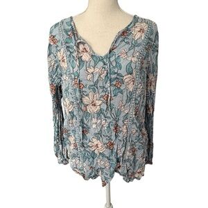 Cupid‎ Floral Long Sleeve Women's Top XL